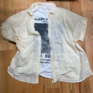 Cream Button Down Shirt